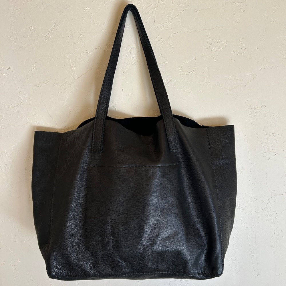 Clover leather tote bag